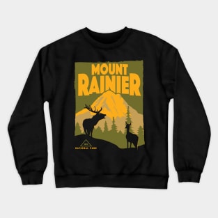 Retro Vintage Mount Rainier National Park Apparel Crewneck Sweatshirt